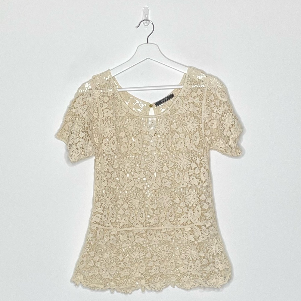 DULCIE | Crochet Peplum Top | S